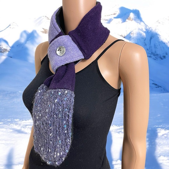New Minfly Creations Purple Pocketed Scarf - Picture 7 of 16